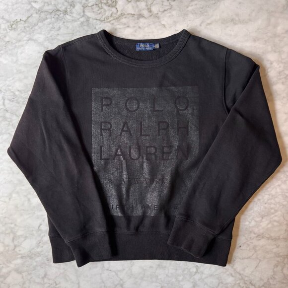 Polo Ralph Lauren Big Logo Crewneck Sweatshirt Womens Medium M Pullover Fleece - Picture 1 of 9